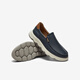 Bata Loafers Men's 2025 Spring Casual Casual Breatable Cow Wide Grueso Pedal de un pie G6850am5 Azul oscuro 42