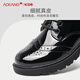 Aokang boys' leather shoes soft sole non-slip spring and autumn new performance black boys British style student children's shoes big children's shoes