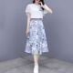 Yoekbird Vestido de gasa dulce francesa para mujeres en verano 2025 Nuevo temperamento Falda floral que abraza el set de dos piezas 9767# Blue Original Spot Set s