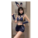 性感制服女文胸开裆短裤套装露沟纯欲免脱午夜兔女郎3879 发箍+假 120斤