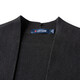 MONTAGUT mulberry silk & wool blend casual embroidered long-sleeved cardigan men's sweater black 50