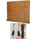 NOLIN reed curtain bamboo curtain roller blind decorative straw curtain Chinese Zen style bamboo curtain sunshade outdoor partition roller blind roller blind lifter/set