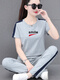 
Woodpecker (TUCANO) short-sleeved cropped trousers sports suit for women in summer 2024 new middle-aged mother fashionable casual sports suit two-piece set Royal Blue [9-point set] WK695 long XL (recommended 110-125 Jin [Jin equals 0.5 kg])