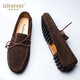 Leili Caesar Spring and Automne Nouveaux chaussures de bonnet des hommes pour hommes Real Cuir Coréen Style Super polyvalent chaussures en cuir décontractées Soft Sole Breathable Driving 677 Black 42