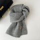 Mingsui scarf winter wool mixed with men and women Korean version versatile white warm soft knitted warm couple student milkshake white