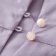 Shandubila elegant temperament, sophisticated and fashionable fluttering collared shirt women's long-sleeved chiffon shirt commuting all-match top purple M