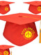 Adult top hat 18 years old high school men and women graduation cap red flat top hat adjustable bachelor's hat spot custom LOGO red plastic board lining adult top hat adjustable