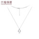 Lukfook Jewelry Platinum Necklace Platinum 950 Hollow Water Drop Necklace Price EFPTBN0006 Approximately 3.09 grams