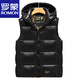 ROMON 2025 Nuevo chaleco de algodón de plumón para hombre, versión coreana de invierno, chaleco para parejas para uso exterior, chaleco cálido y grueso, negro 8615, el mismo estilo para hombres y mujeres 4XL 150-170 Jin Jin es igual a 0,5 kg