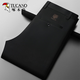 Pájaro carpintero No planchar pantalones para hombres primavera y otoño e invierno nuevos negocios de traje casual heterosexual pantalones hombres sueltos y estiramientos largos pantalones 686a negro [tira individual regular] 36 (150-165Jin [Jin equivale a 0.5 kg])