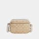Entrenador (entrenador) Moda femenina Moda de un solo hombro bolso Crossbody Bolsa de San Valentín Negoción Caki con blanco C9926IMDQC