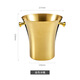 VINOS stainless steel ice bucket ice cube bucket creative large ice bucket commercial bar KTV champagne beer red wine bucket home large ice bucket 5L-gold + ice clip