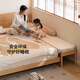 Genji Wooden Solid Wooden Guardrail Children's Bed Splicing Bed Large Bed Wide Bed Splicing Bedside Small Bed Expansion Artifact 0.5m Children's Bed (No Guardrail) + Mattress J115