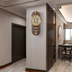 Zhizhen New Chinese style living room perpetual calendar wall clock creative atmospheric Chinese style wall clock household decorative wooden clock 6172-imitation copper model-brand movement