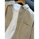 Nasawassup-Shirt Herren sexy hübsche Jacke lässig und vielseitig losen Tops Herrenkleidung 2024 Sommer Arbeitskleidung Langsamtes Hemd Trendy Khaki C53 ZS XL [Vorgeschlagen 130-150jin [Jin gleich 0,5 kg]]]