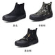 3531高帮帆布鞋一脚蹬迷彩解放鞋工地劳保鞋松紧口方便胶鞋户外休闲鞋 高一脚蹬黑金刚 39