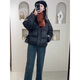 Yanlifen (yanlifen) down cotton coat women's 2026 winter new women's cotton coat jacket high-end clothes thickened bread coat cotton jacket black M (recommended 90-108Jin Jin equals 0.5 kg)