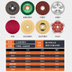 Niuxiang cutting disc angle grinder stainless steel metal tile jade grinding wheel grinding wheel grinding disc marble blade saw blade cutting disc (10 pieces + free 15 pieces)