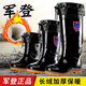 雨鞋男冬天中筒加绒棉可拆劳保鞋高筒工地钓鱼防滑耐磨保暖水靴子 军登 9928短筒棕底加长毛 39