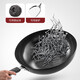 Maxcook wok 30CM iron pan, universal for gas stoves and induction cookers, uncoated, can be used with shovels MDB-30