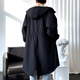 Lovren autumn and winter new style windbreaker men's mid-length coat knee-high contrast coat European and American style trendy cloak men's pie jacket black L (suitable for 125-140 Jin Jin equals 0.5 kg)