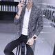 Wanpai Mo spring and autumn mid-length sweater men's cardigan jacket slim sweater top autumn sweater trendy men's clothing K20 black 3XL 145-160Jin [Jin equals 0.5 kg] wear