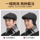 Muchiston middle-aged and elderly men's winter warm plus velvet ear protection peaked cap old man dad grandfather men's forward hat gray L hat circumference (59-60)