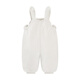 Mini Bala for boys and girls in autumn and winter new cute belly-protecting baby plus velvet overalls pants milk white 10504 90 cm