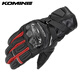 KOMINE SAFETY&INNOVATION日本KOMINE秋冬骑行手套819碳纤维防护防834滑长款保暖摩托GK-844 黑灰 【GK-844】 XS