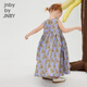 Jnby por Jnby Jiangnan Cloth Ropa para niños Vestido sin mangas verano Lindo patrón de falda de longitud media