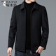 Specht Big Markenqualität Wollmantel Herrener Herbst und Winter verdickte Revers im mittleren Alter im mittleren Alter, der Wolljacke grau 175/l