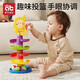 Aibedila Baby Toys de plus de 6 mois puzzle Early Education 7788911122 Baby Shooting Track Balls 5 couches de lapin rose [avec 4 balles]