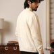 Cultum Merino Wolle Herbst College-Stil Doppelbrust V-Ausschnitt Pullover Männer Langarmer Retro loser Strickjacken-Pullover Haoyuebai M.