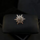 Timo collar pin anti-exposure buckle full of diamond six-pointed star men's brooch shirt collar pin personalized suit badge simple corsage ancient silver B00-204