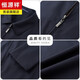 Hengyuanxiang high-end pure wool executive jacket men's middle-aged dad wear department-level cadre business jacket spring and autumn coat coat navy blue (genuine 100% wool) XL 180