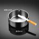 Xinshu Hotel extra thick stainless steel ashtray Internet cafe ktv home living room metal large anti-fall ashtray extra thick 8cm ashtray