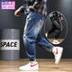Einfache Richtung 300jin [Jin entspricht 0,5 kg] Fett extra großgröße mit neun Punkten mit neun Punkten Fett plus Fett plus schmale Füße riss extra große 9-Punkte-Jeans Blue 9905 NO BULLET 28 (Jin [Jin gleich 0,5 kg]))