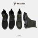Botas de hombres minglang para hombres versátiles retro botas cortas ropa de trabajo botas amarillas de estilo parejas 'al aire libre de montañismo nieve de montañismo martin martin negros (cuero nappa) 42 (260 mm)