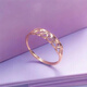 DL 1998 Fat Donglai same style purple gold ring gold-plated Russian 14K color gold hollow simple temperament rose gold adjustable hollow ring (opening adjustable)