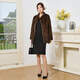 
DONGTIANJIA2025 new imported mink coat for women, whole mink medium-length stand-up collar mink fur fur coat for women, shoulders, brown M 100Jin [Jin equals 0.5 kg] or less