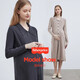 Fisher-Price American Fisher-Price Maternity Dress 2025 Spring and Autumn New Maternity Wear Sweater Jacket Bottoming Skirt Suit Spring Dress Dark Gray Dress One Size