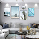
Mohu (mohu) living room decoration painting sofa background wall mural modern simple landscape landscape painting TV wall high-end new style hanging paintings seaside landscape 15935 (including wall clock) art crystal porcelain group-black frame