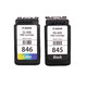 Canon (Canon) Cartridge à encre 845 d'origine 846 Couleur MG2580 3080 3180 3380 498 Cartouche d'encre d'imprimante Canon PG-845 Black Standard Encre Cartouche 8 ML