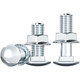 Tianzhuo Hardware galvanized carriage screw nut set semi-round head square neck shelf special combination bolt M4M5M6M8M10M12 M6*90 half tooth 10 sets