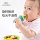 YEEHOO baby teether bite bag juice fruit and vegetable music silicone food supplement tool baby fruit grinder green bubble fish bite bag