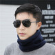 Outdoor fleece neck scarf for men in winter warm neck scarf for students Korean style neck scarf for men plus velvet wine red