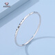 Aido diamond platinum bracelet pt950 platinum ring bracelet women's boutique semi-solid round thin bracelet inner diameter 52mm weight 10.46g thick about 3mm