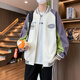 Chaqueta adolescente Boledi Adolescente Guardia de secundaria de 12-15 años Top de ropa grande de moda Big Chain Big Children tendencia WY7310 Green (Single Coat) Spring y Autumn Style 170 (XL) 110-130Jin [Jin equivale a 0.5 kg]