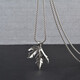 Qi Xiaomi New Folding Maple Leaf Necklace Men's Trendy Hiphop Titanium Steel Hip-Hop Pendant Boys and Girls Chains for Boyfriends