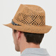 Somubay Hut Herren Sonnenschatten Strohhut Hut Atmungsfreier Urlaub cooler Hut Sonnenschutz Hut Panama Britische Gentleman's Top -Hut Khaki Farbe (Empfohlen vom Ladenmanager) Regulierter Code